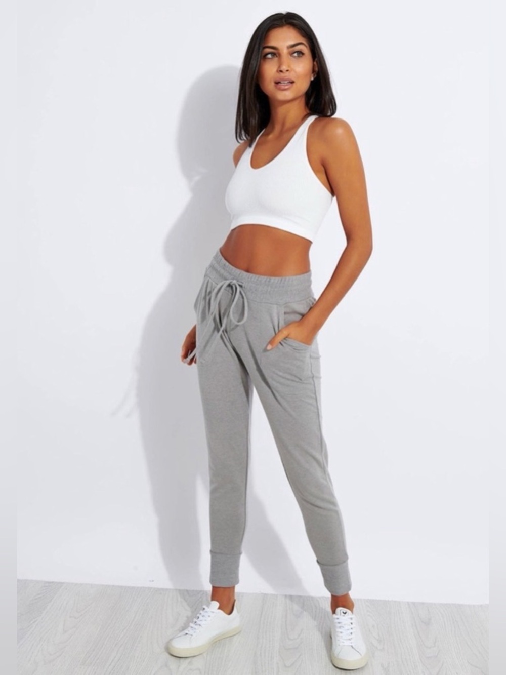 Free People Movement Joggers in dark grey.
